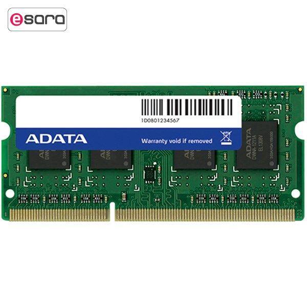رم لپ تاپ ای دیتا مدل DDR3L 1600MHz ظرفیت 8 گیگابایت Adata DDR3L 1600MHz Notebook Memory - 8GB