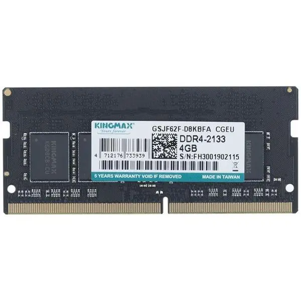 رم لپ تاپ DDR4 تک کاناله 2133 مگاهرتز کینگ مکس ظرفیت 4 گیگابایت Kingmax DDR4 2133MHz Single Channel Laptop RAM 4GB