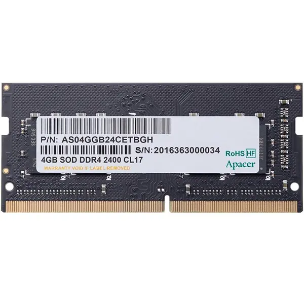 رم لپ تاپ DDR4 تک کاناله 2400 مگاهرتز اپیسر ظرفیت 4 گیگابایت Apacer DDR4 2400MHz Single Channel Laptop RAM 4GB
