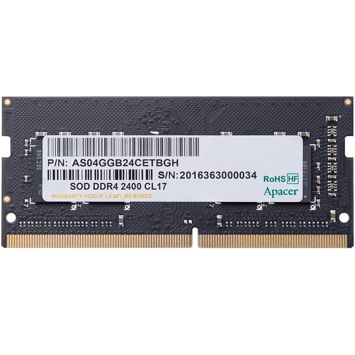 رم لپ تاپ DDR4 تک کاناله 2400 مگاهرتز اپیسر ظرفیت 8 گیگابایت Apacer DDR4 2400MHz Single Channel Laptop RAM 8GB