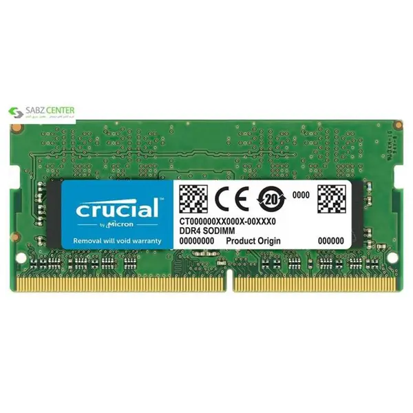 رم لپ تاپ DDR4 تک کاناله 2400 مگاهرتز CL17 کروشیال ظرفیت 16 گیگابایت Crucial DDR4 2400MHz CL17 Single Channel Laptop RAM - 16GB - 2