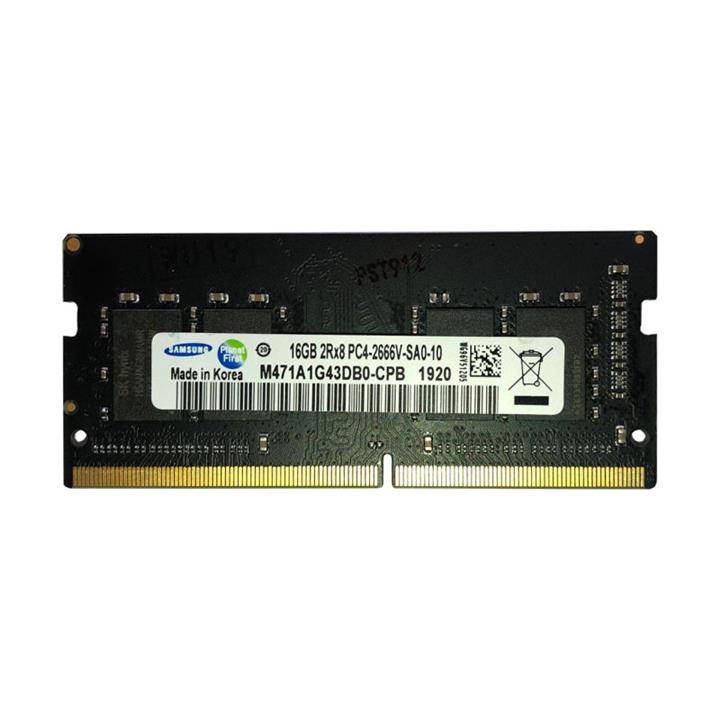 رم لپ تاپ DDR4 تک کاناله 2666 مگاهرتز CL15 سامسونگ مدل PC4 ظرفیت 16 گیگابایت RAM NoteBook PC4 16GB Samsung