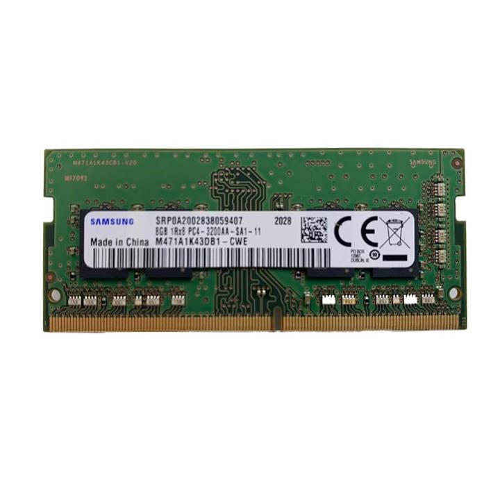رم لپ تاپ DDR4 تک کاناله 3200 مگاهرتز CL11 سامسونگ مدل PC4 ظرفیت 8 گیگابایت -