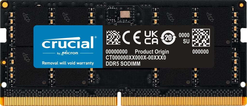 رم لپ تاپ کروشیال با ظرفیت 32 گیگابایت رم لپ تاپ DDR5 تک کاناله 4800 مگاهرتز CL40 کروشیال مدل CT32 ظرفیت 32 گیگابایت