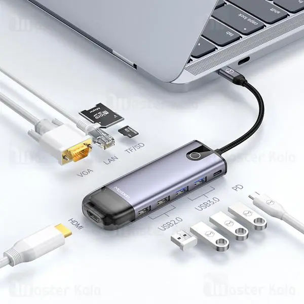 هاب چند کاره مک دودو Mcdodo HU-742 10 in 1 USB-C HUB USB3.0 HDMI 4K