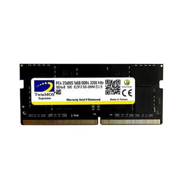 رم لپتاپ TWINMOS DDR4 2400Mhz 8GB آکبند TwinMOS PC4-19200 8GB DDR4 2400MHz Notebook Ram