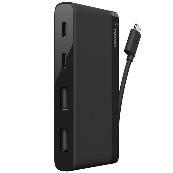 هاب USB-C چهار پورت بلکین مدل F4U090 Belkin F4U090 USB-C Four Port Hub