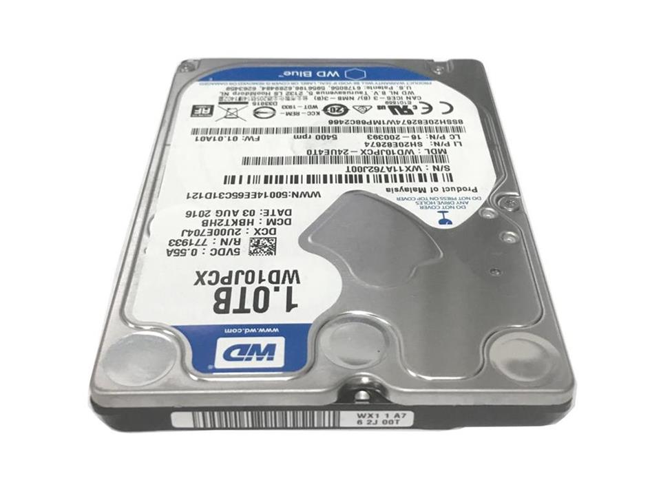 هارد دیسک لپ تاپ وسترن دیجیتال مدل WD10JPCX ظرفیت 1 ترابایت Western Digital WD10JPCX BLUE 1TB NoteBook Hard Drive