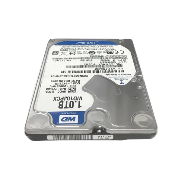 هارد دیسک لپ تاپ وسترن دیجیتال مدل WD10JPCX ظرفیت 1 ترابایت Western Digital WD10JPCX BLUE 1TB NoteBook Hard Drive