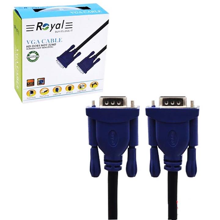 کابل 15 متری VGA 3 4 رویال Royal پک کارتنی