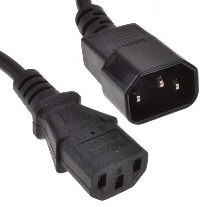 کابل یک به یک برق 3 متری بافو مدل C14 to C13 3Cx1mm Bafo C14 to C13 3Cx1mm Power Extension cable 3m