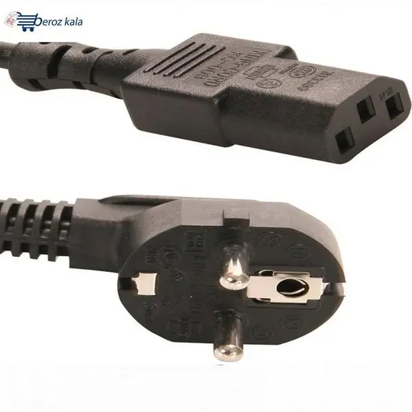 کابل برق سه پین منبع تغذیه کامپیوتر دی-نت طول 3 متر D-net 3-Pin Power Cable 3M - 2