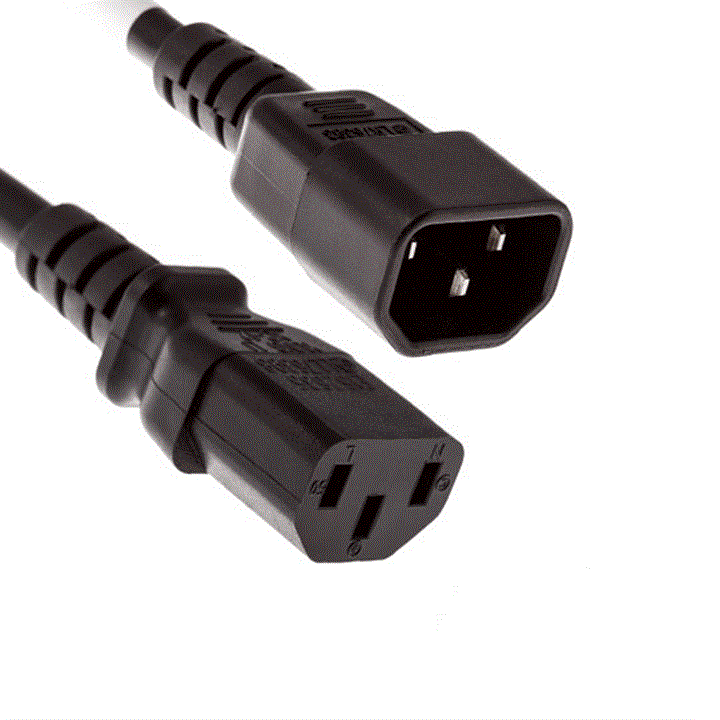کابل برق بک تو بک بافو مدل C14-C13 به طول 1 متر Bafo C14 to C13 3Cx1mm Power Extension cable 1m