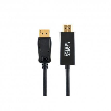 کابل DISPLAYPORT به HDMI کی نت پلاس مدل KP-C2105 طول 1.8متر Knet Plus KP-C2105 1.8M Displayport to HDMI Cable