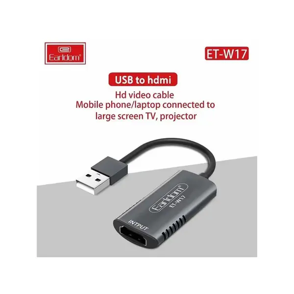 مبدل یو اس بی به اچ دی ام آی ارلدام Earldom ET-W17 USB to HDMI Converter - 2