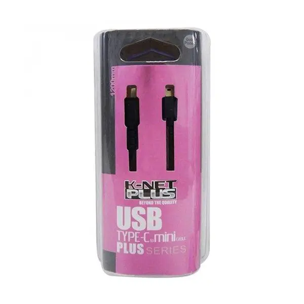 کابل miniUSB کی نت پلاس مدل KP-C2007 طول 1.2 متر Knet Plus KP-C2007 1.2m Type-C to miniUSB Cable - 4