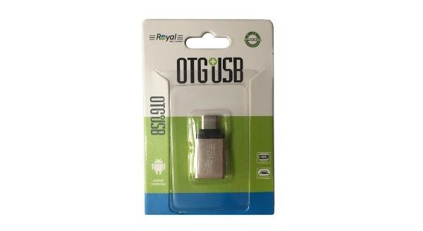 کابل و مبدل تبدیل OTG فلزی 2 USB به Type-c رویال