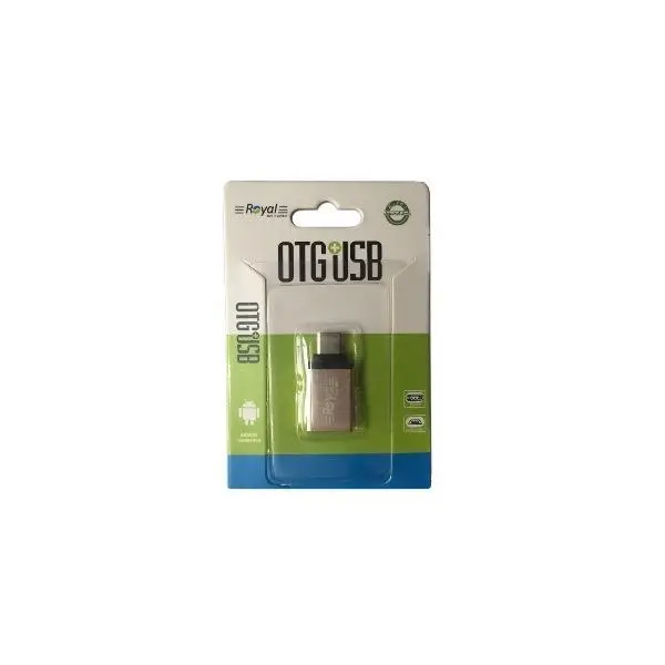 کابل و مبدل تبدیل OTG فلزی 2 USB به Type-c رویال