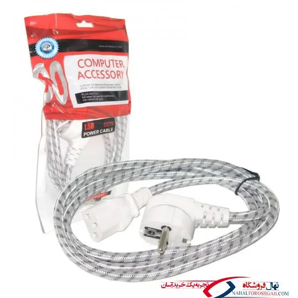 کابل برق سه پین منبع تغذیه کامپیوتر ایکس پی-پروداکت مدل Power Cable طول 1.5 متر - - 3