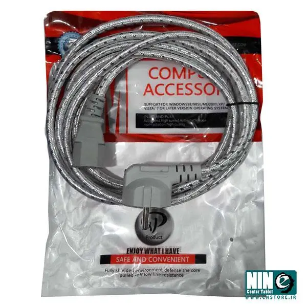 کابل برق سه پین منبع تغذیه کامپیوتر ایکس پی-پروداکت مدل Power Cable طول 3 متر XP Product 3-Pin Power Cable 3M - 2
