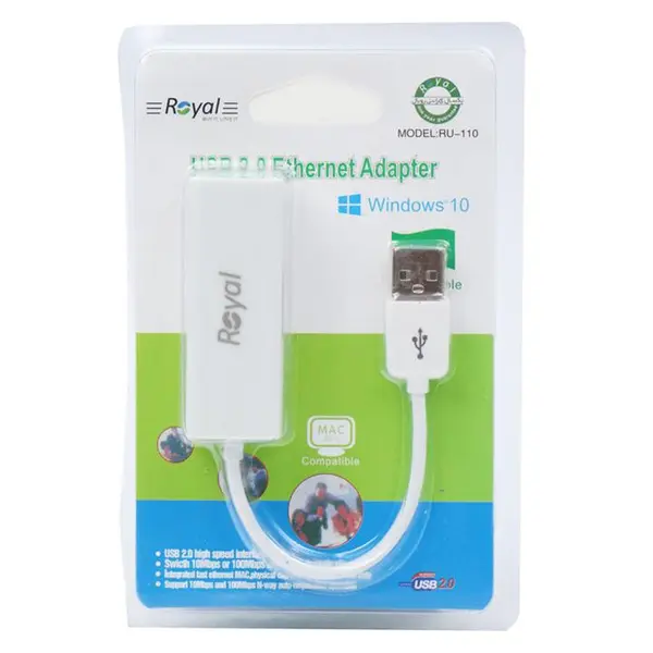 مبدل کارت شبکه Royal RU-110 USB to LAN - 2