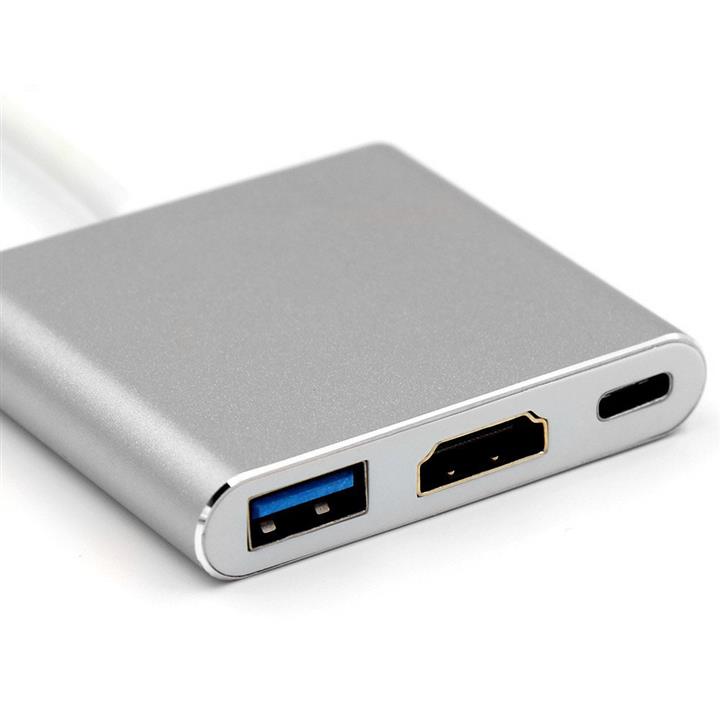 تبدیل Type-c به HDMI/USB3.0 کی نت K-COUC30HU Knet KCOUC30HU / USB 3.0 / USB Type C Plug To HDMI/ Type C Converter