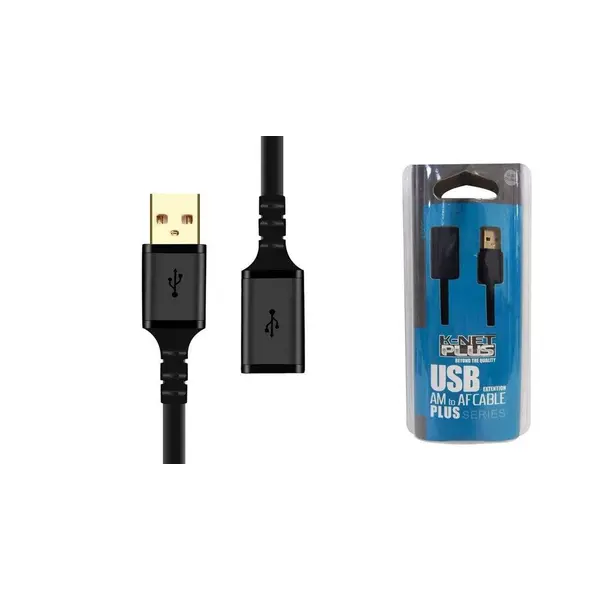 کابل افزایش طول USB2.0 کی نت پلاس مدل KP-C4014 طول 3 متر Knet Plus KP-C4014 USB 2.0 Extension Cable 3m