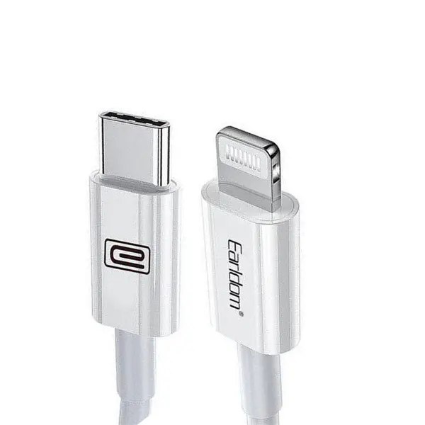 کابل تبدیل USB-C به لایتنینگ ارلدام مدل EC-086 طول 1 متر -