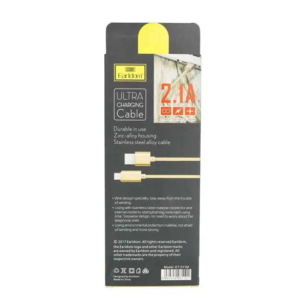 کابل تبدیل USB به Micro USB ارلدام مدل ET-011M طول 3 متر Earldom ET-011M USB To MicroUSB Cable 3m - 4