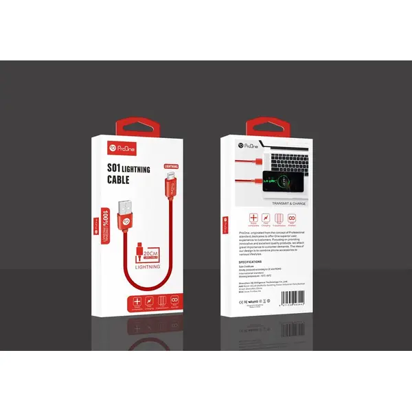 کابل تبدیل USB به لایتنینگ پرووان مدل PCC120 S01 طول 0.2 متر ProOne PCC120 S01 USB to lightning Cable 20CM - 3