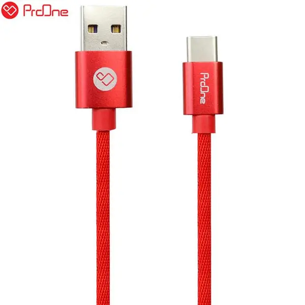 کابل تبدیل USB به Type-C پرووان مدل PCC130 S01 طول 0.2 متر ProOne PCC130 S01 USB to Type-C Cable 20CM - 5