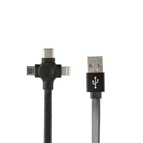 کابل تبدیل USB به USB-C / microUSB / لایتنینگ پرووان مدل PCC365R طول 1 متر -