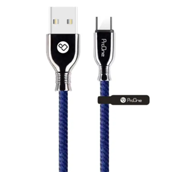 کابل تبدیل USB به USB-C پرووان مدل PCC230C طول 1 متر ProOne PCC230C USB To USB-C Cable 1M - 4