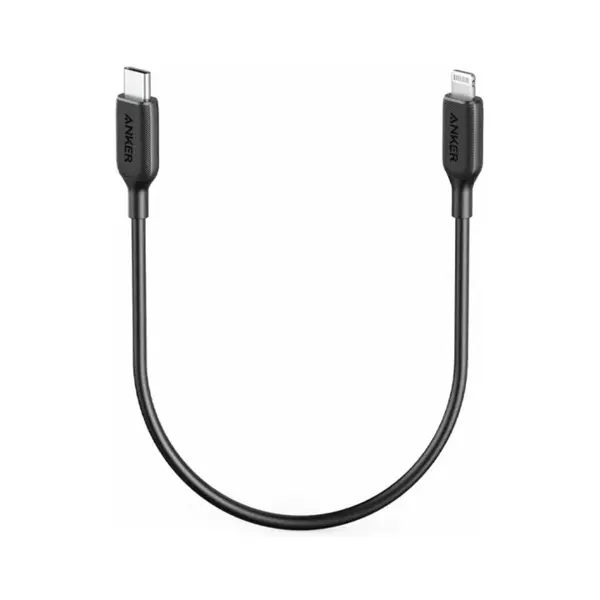کابل 0.3 متری انکر مدل PowerLine III USB-C to Lightning Cable-A8831H11