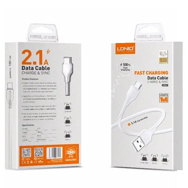 کابل تایپ سی 100CM LDNIO LS541