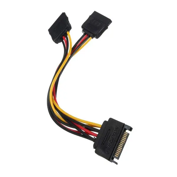 کابل تبدیل برق 1 به 2 ساتا مدل S322 طول 0.2 متر -