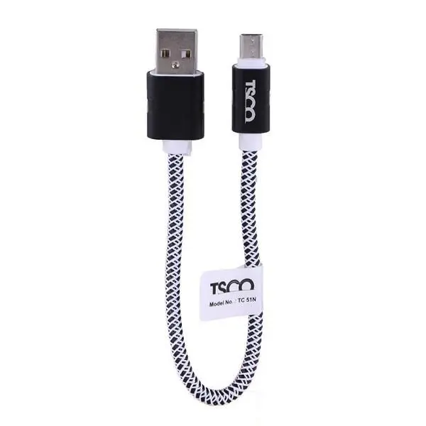 کابل 20 سانتی متری USB به TSCO MICRO USB مدل TC 51N TSCO MICRO USB TO USB TC 51N 20CM CABLE - 4