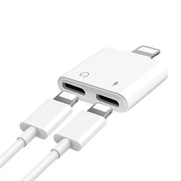 کابل و مبدل تبدیل لایتنینگ به لایتنینگ اپل مدل 2in1 – تبدیل 1 به 2