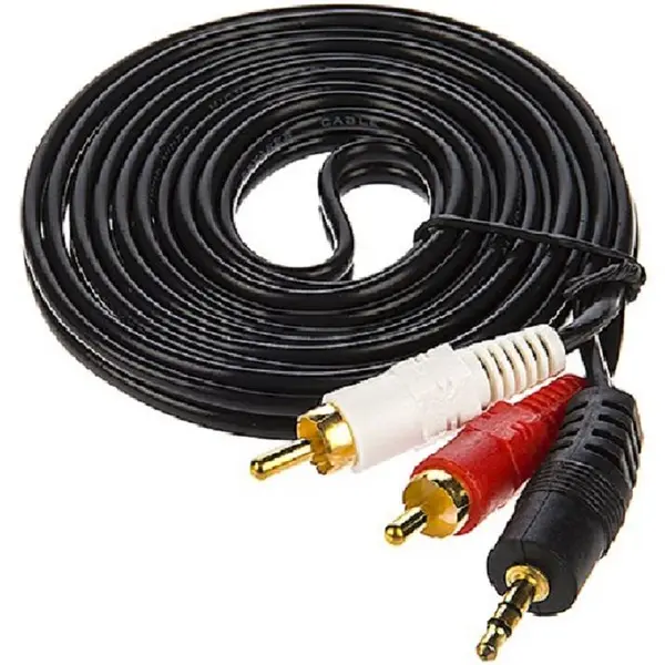 کابل تبدیل جک 3.5 میلی متری به دو RCA تسکو به طول 2 متر TSCO 2 In 1 3.5mm To 2 RCA Plug Cable 2m - 2