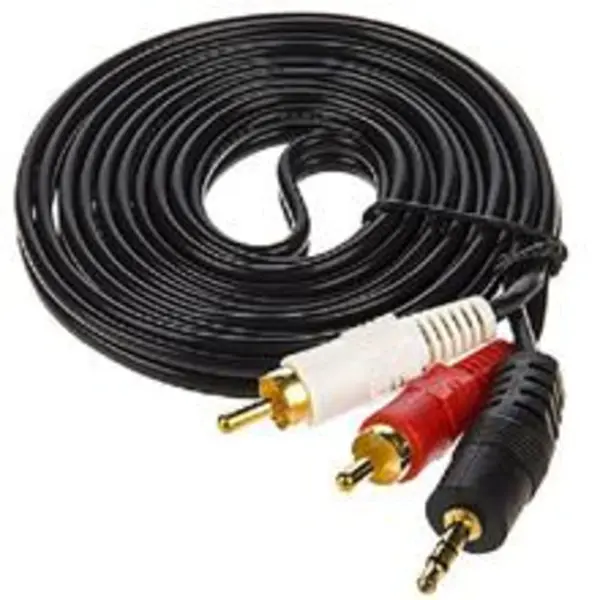 کابل تبدیل جک 3.5 میلی متری به دو RCA تسکو مدل تی سی 81 به طول 2 متر TSCO TC 81 2 In 1 3.5mm To 2 RCA Plug Cable 2m