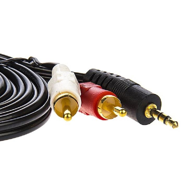کابل تبدیل جک 3.5 میلی متری به دو RCA تسکو مدل تی سی 81 به طول 2 متر TSCO TC 81 2 In 1 3.5mm To 2 RCA Plug Cable 2m