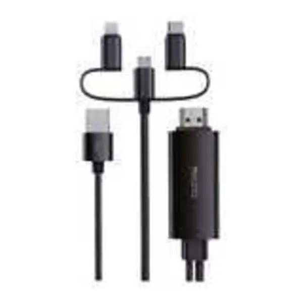 کابل 3سر لایتنینگ،تایپسی،میکرو به Hdmi یسیدو 4k مدل HM05 طول 1.8 متر Yesido HM05 3 in 1 HDMI Cable - 5