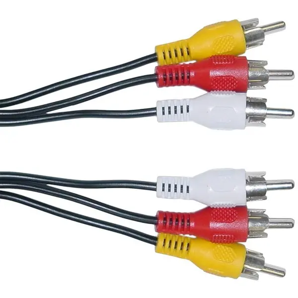 کابل 3xRCA به 3xRCA دی نت طول 1.5 متر D-net 3xRCA To 3xRCA Plugs Cable 1.5m - 5