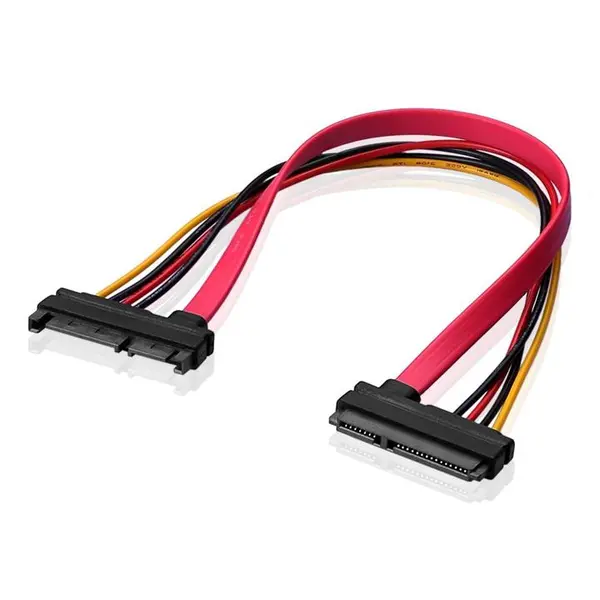 کابل افزایش طول دیتا ساتا و برق ساتا 7+15 SATA Male to Female - 3