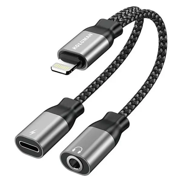 کابل تبدیل لایتنینگ به AUX / Lightning کلومن مدل K - CA4 Koluman K - CA4 Lightning to AUX / Lightnin Cable