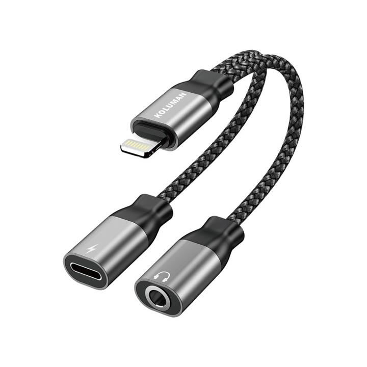 کابل تبدیل لایتنینگ به AUX / Lightning کلومن مدل K - CA4 Koluman K - CA4 Lightning to AUX / Lightnin Cable