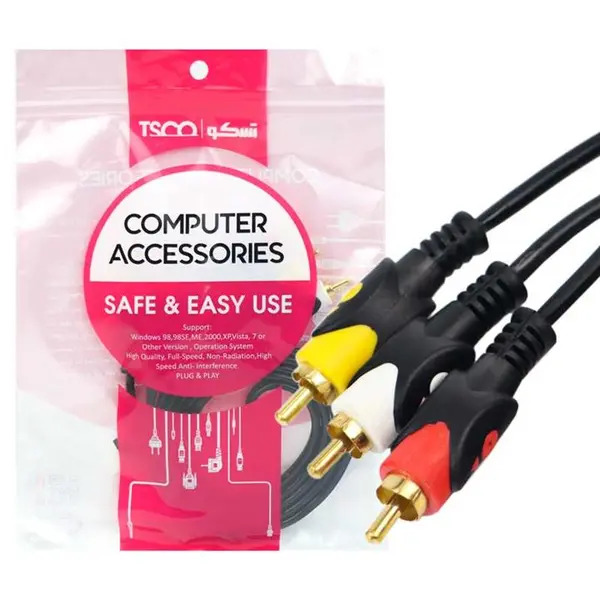 کابل ۳ به ۳ AV تسکو TC-13 TSCO TC13 AV RCA 3 to 3 cable