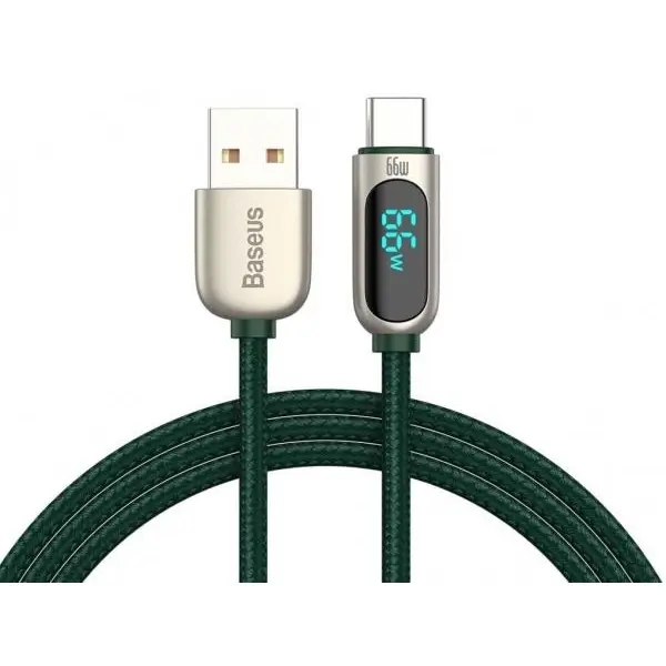 کابل یواس بی به تایپ سی بیسوس Baseus CASX020006 66W USB to Type-C Digital Display Fast Charging Data Cable - 2
