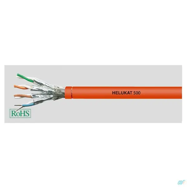 کابل شبکه CAT 6A F/FTP هلوکیبل 803378 LANmark-6A F/FTP AWG23 Cat 6A LSZH Orange 1000m reel