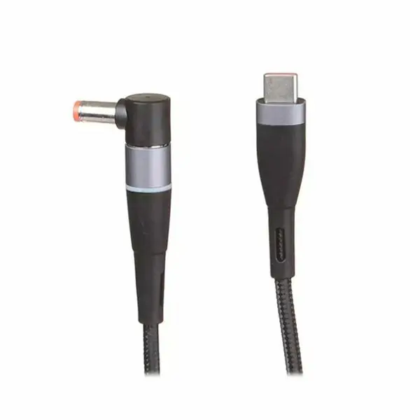 کابل شارژر مگنتی تایپ-سی به DC پورت سوزنی لپ تاپ لنوو باسئوس Baseus مدل Zinc Series توان 100 وات طول 2متر Baseus Zinc Lenovo Type-C to DC Rounded Port 5.5×7.9mm Model CATXC-Y01 - 2